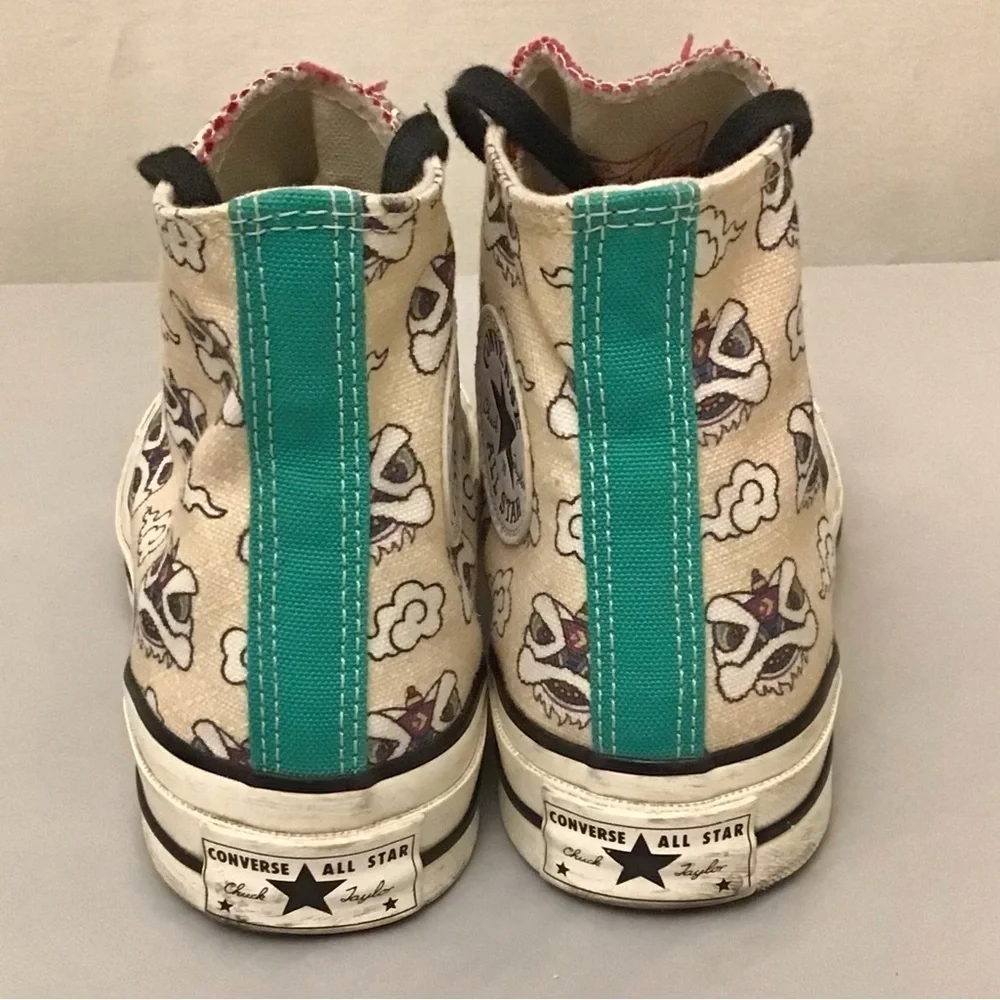 Converse 6.5 Chinese Dragon High Top Women’s Sneakers Polynesian Aztec Inca Shoe